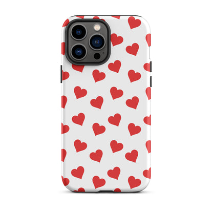 Red Heart Mania iPhone Case