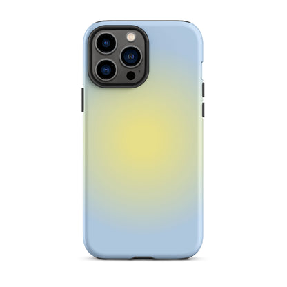 Yellow & Blue Aura iPhone Case