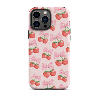 Strawberry Bows iPhone Case