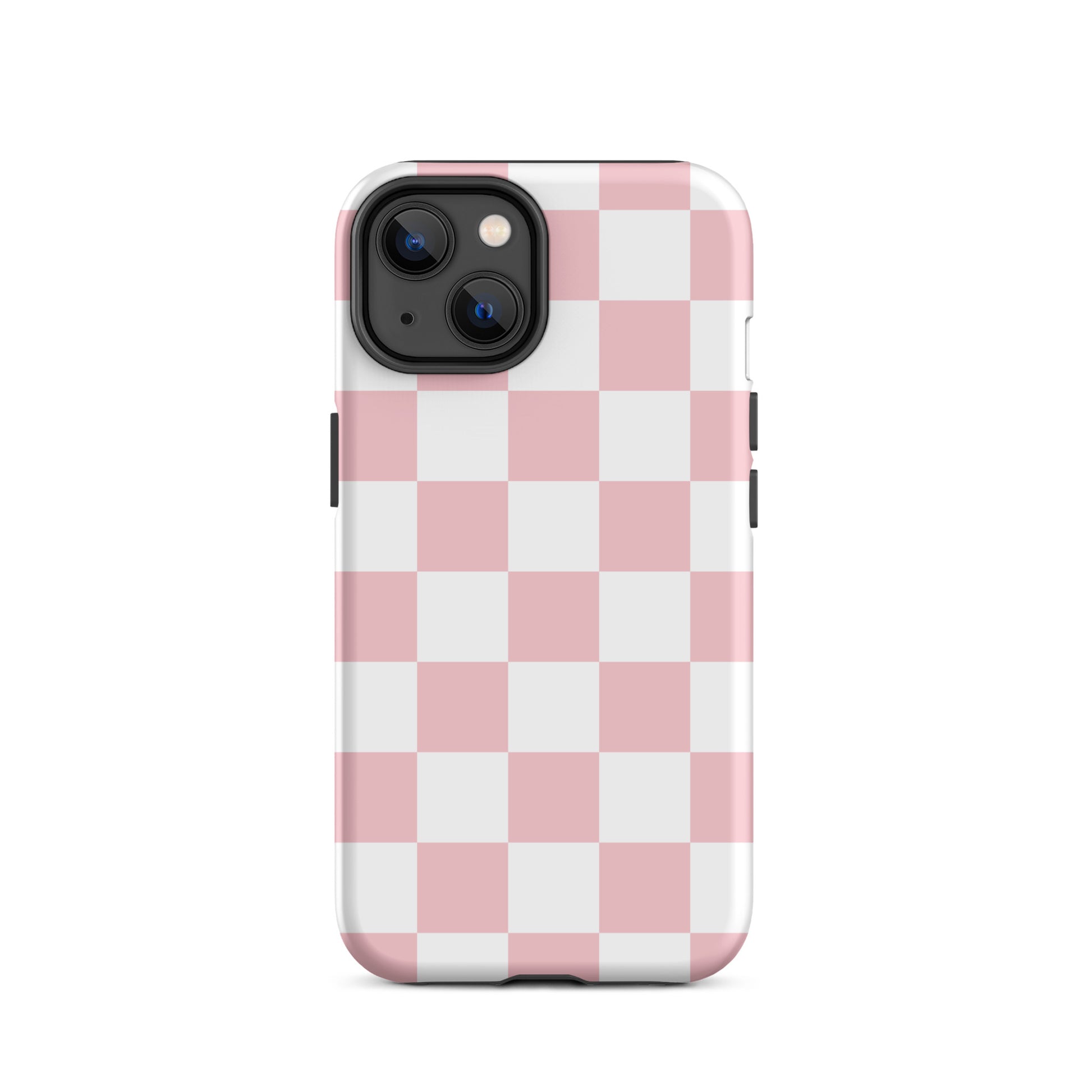 Pastel Pink Checkered iPhone Case iPhone 14 Matte