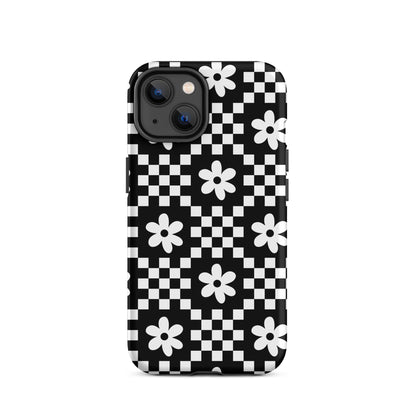Checkerboard Daisy iPhone Case iPhone 14 Matte