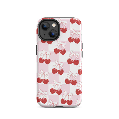 Cherry Bows Coquette iPhone Case