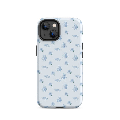 Blue Vintage Roses iPhone Case