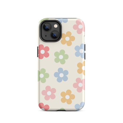 Preppy Retro Flowers iPhone Case