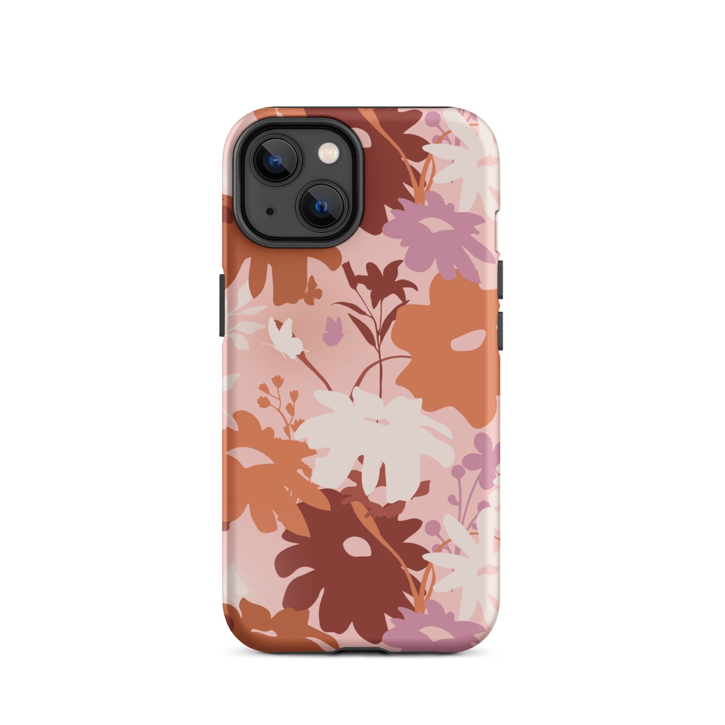 Brown Floral Fusion iPhone Case