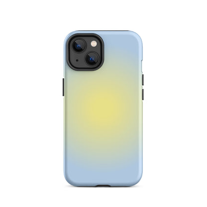 Yellow & Blue Aura iPhone Case