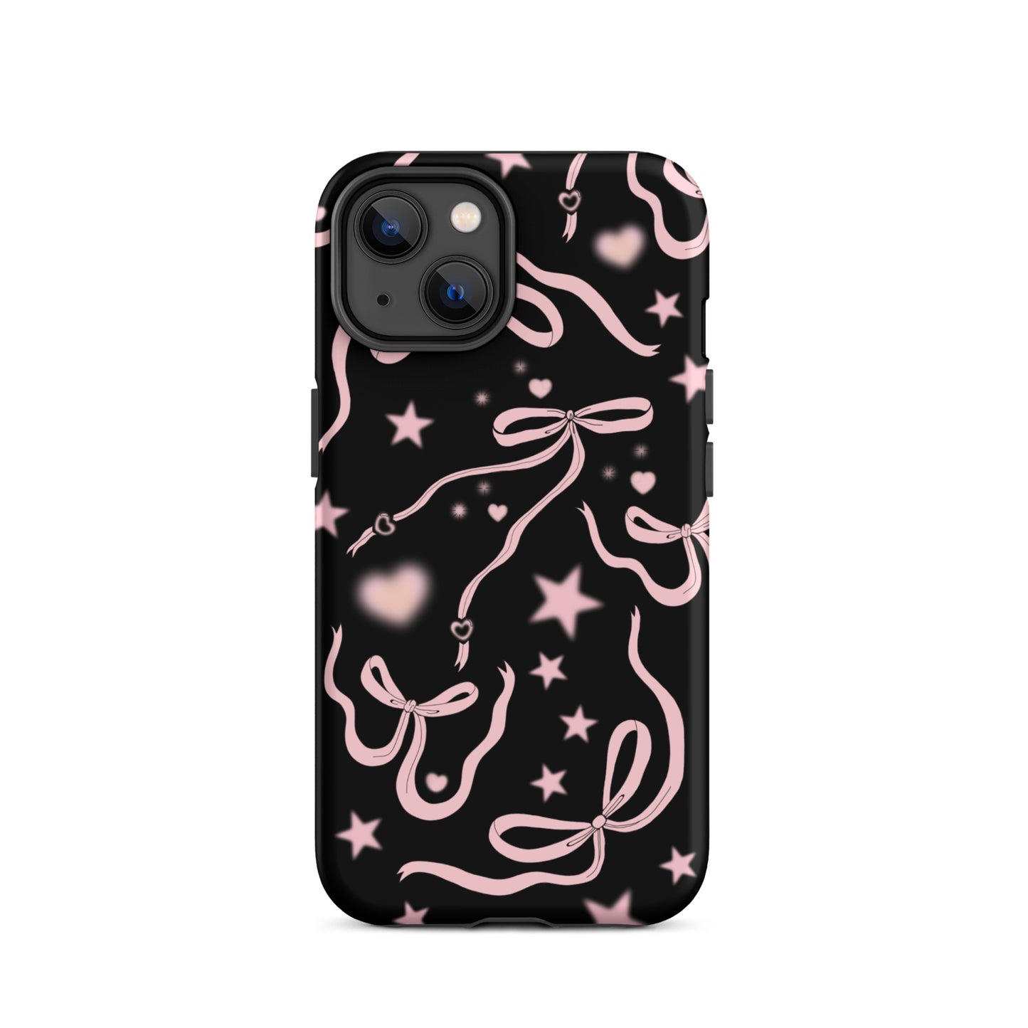 Black Cosmic Bows iPhone Case