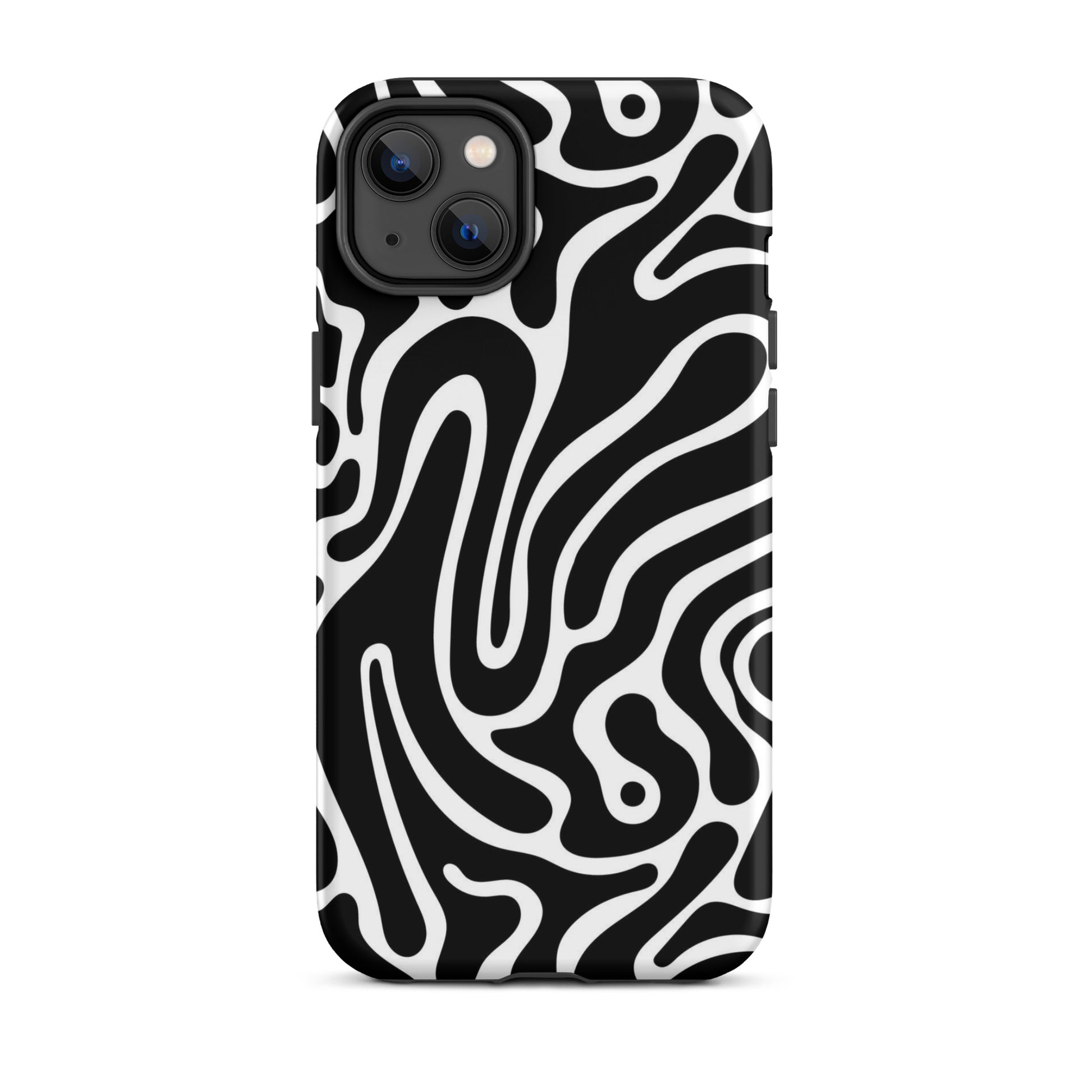 Wavy Noir iPhone Case iPhone 14 Plus Matte