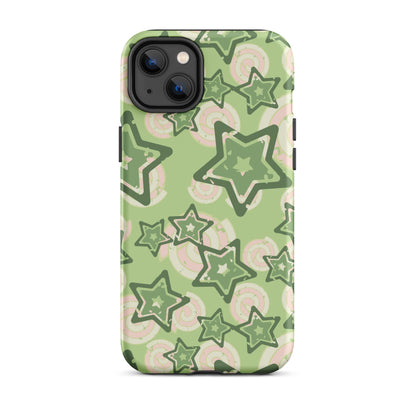 Y2K Green Star iPhone Case iPhone 14 Plus Matte