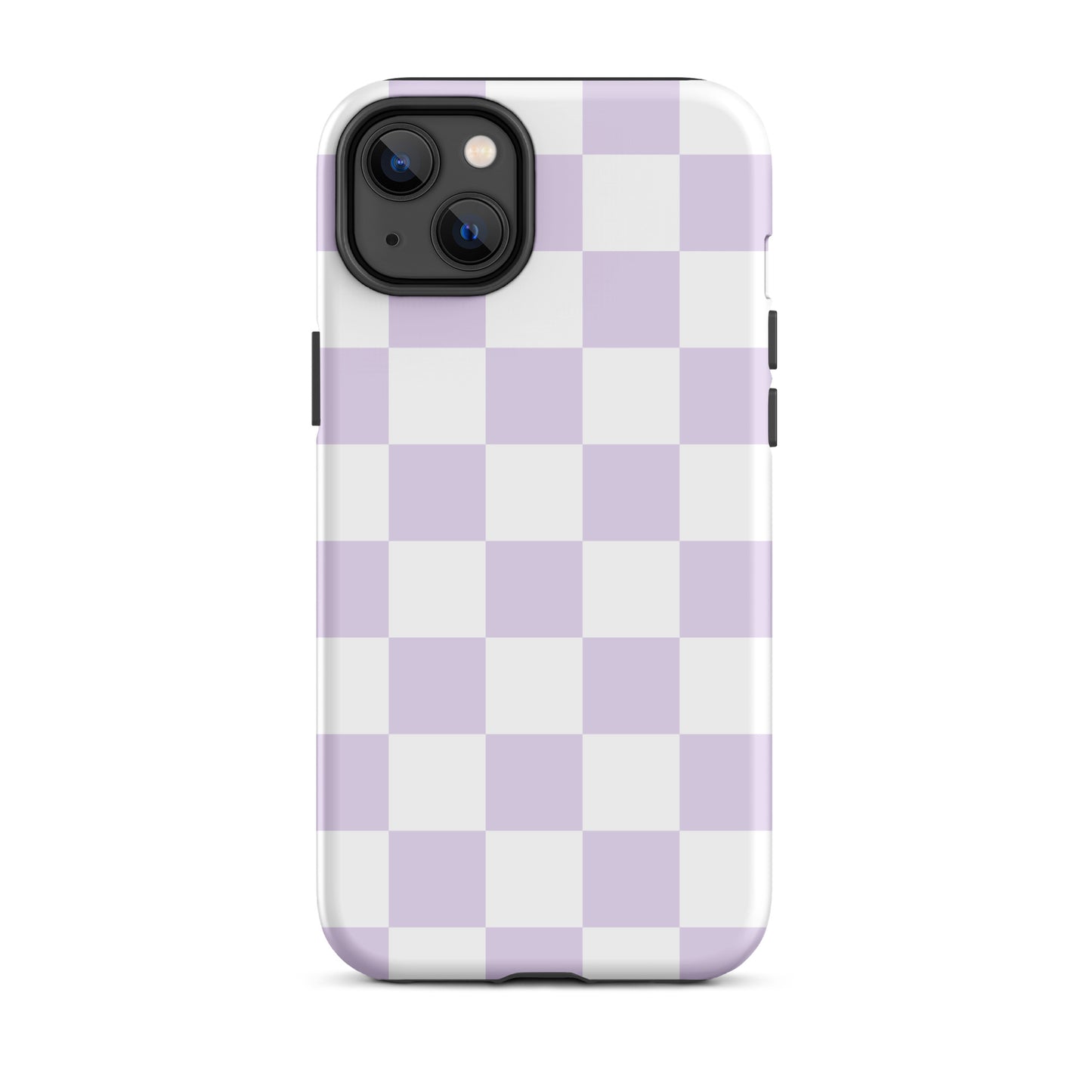 Pastel Purple Checkered iPhone Case iPhone 14 Plus Matte