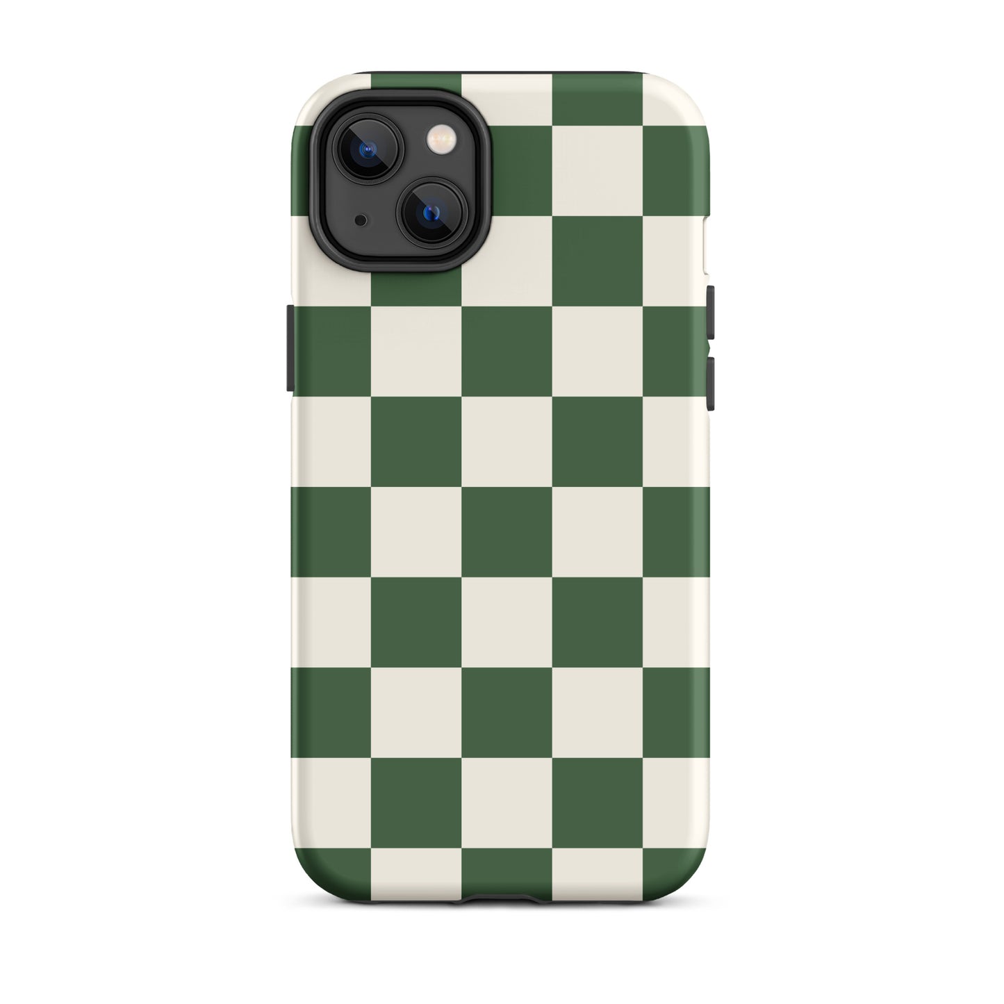Green Checkered iPhone Case iPhone 14 Plus Matte