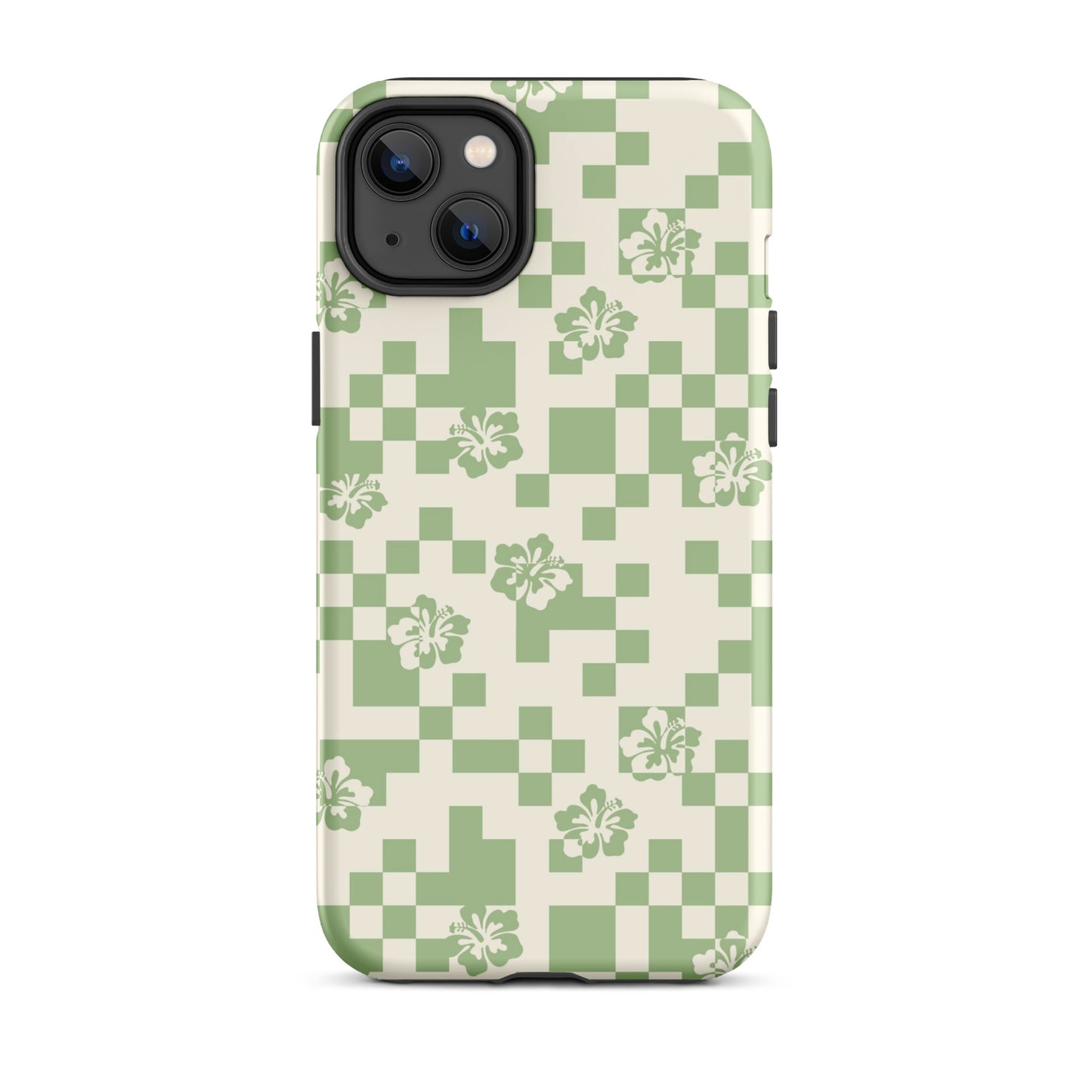 Green Hibiscus iPhone Case iPhone 14 Plus Matte