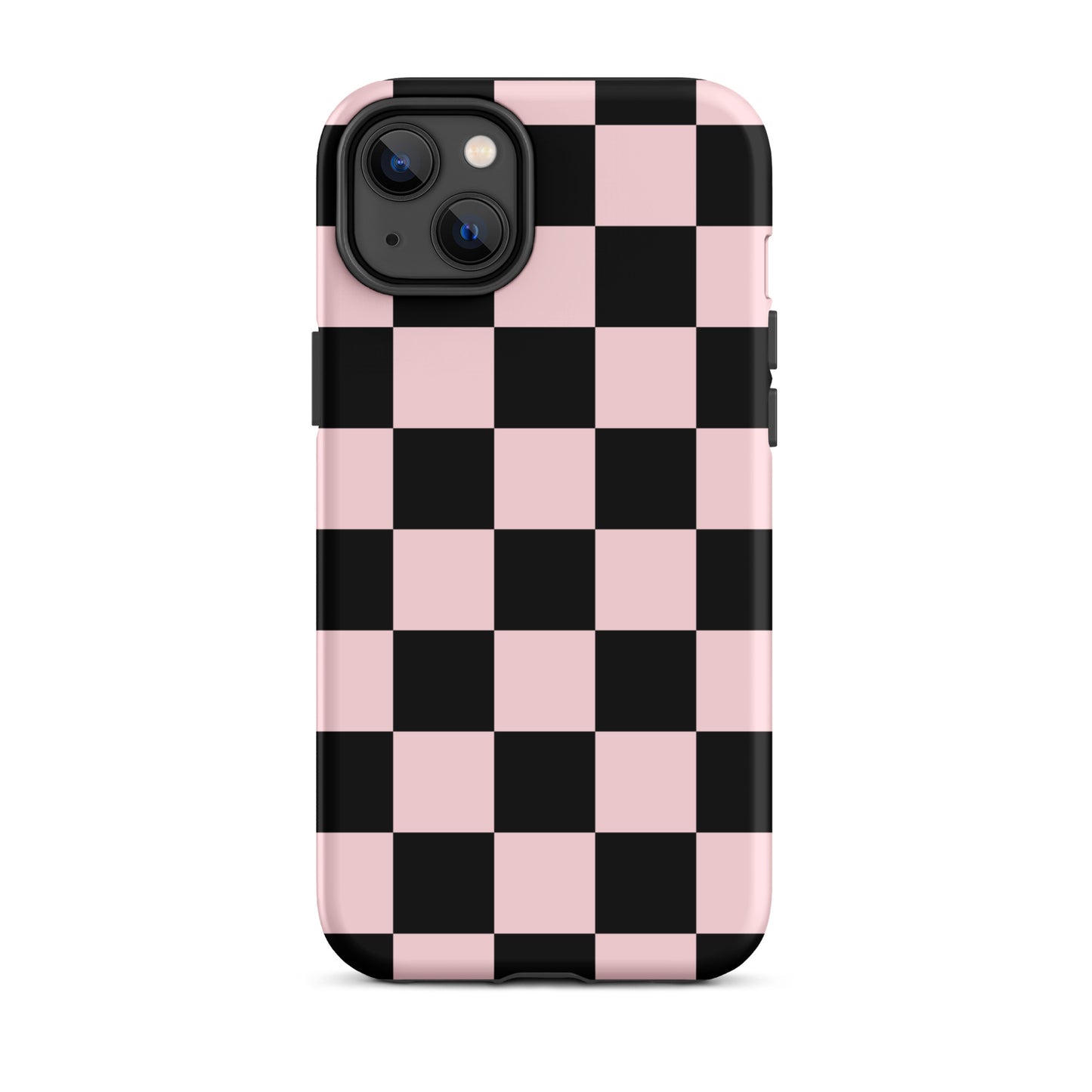 Pink & Black Checkered iPhone Case