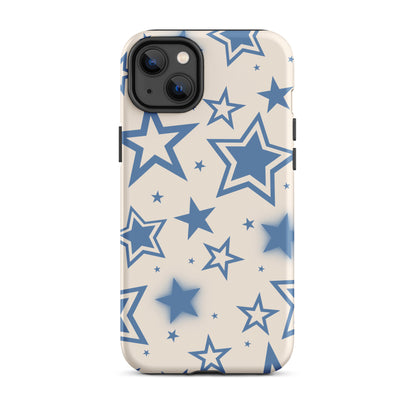 Beige & Blue Stardust iPhone Case