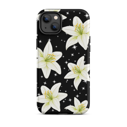 Tiger Lilies & Stars iPhone Case