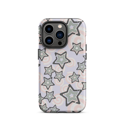 Y2K Gray Star iPhone Case Matte iPhone 14 Pro