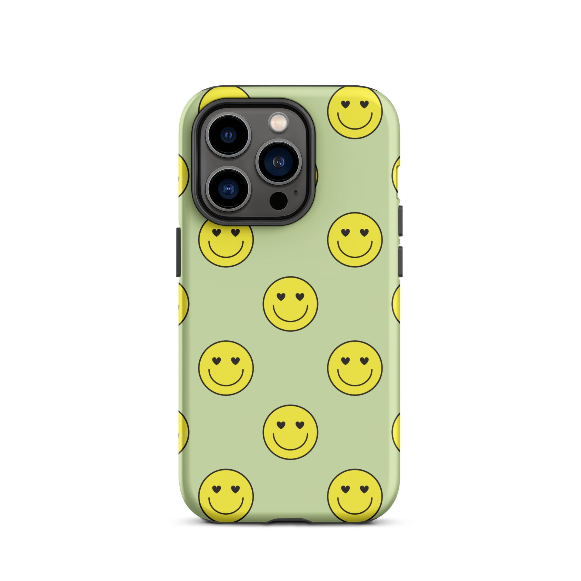 Neon Smiley Faces iPhone Case iPhone 14 Pro Matte