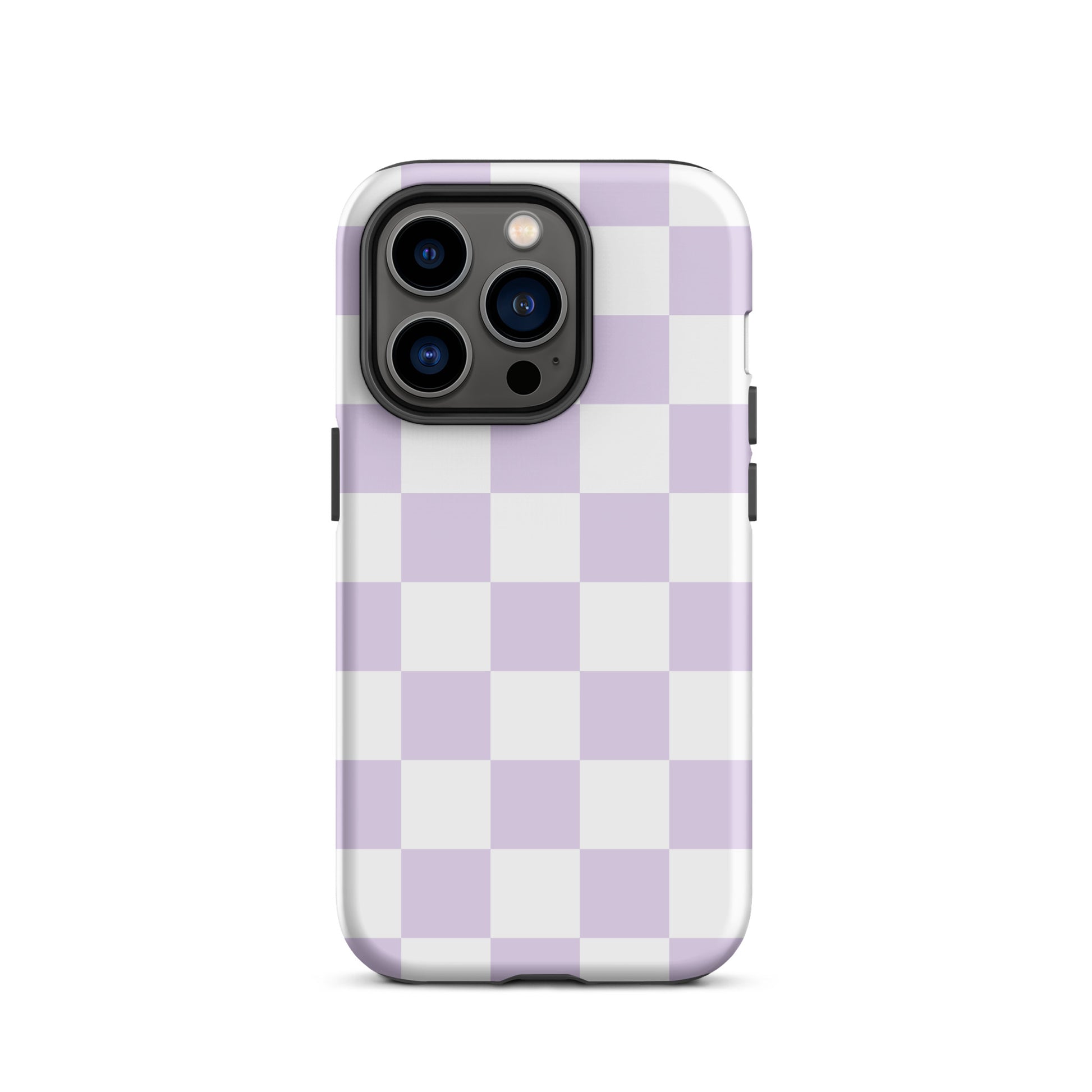 Pastel Purple Checkered iPhone Case iPhone 14 Pro Matte