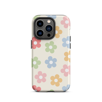 Preppy Retro Flowers iPhone Case