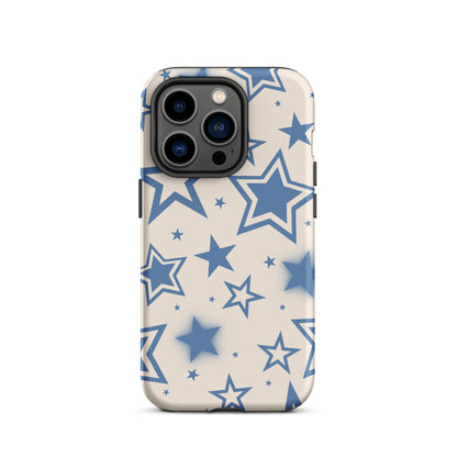 Beige & Blue Stardust iPhone Case