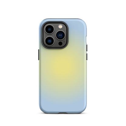 Yellow & Blue Aura iPhone Case