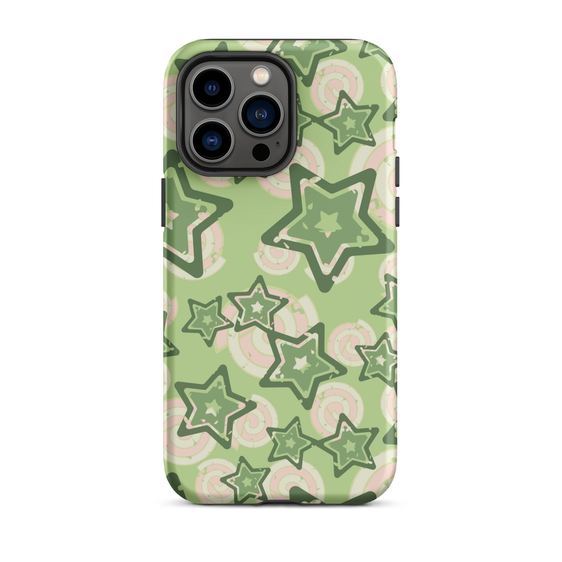 Y2K Green Star iPhone Case iPhone 14 Pro Max Matte