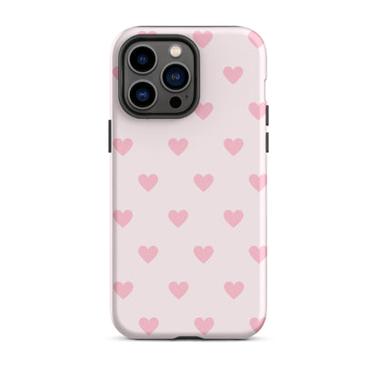 Light Pink Hearts iPhone Case