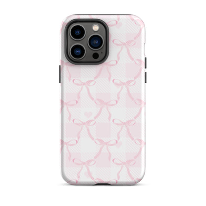 Pink Ribbon Bows iPhone Case