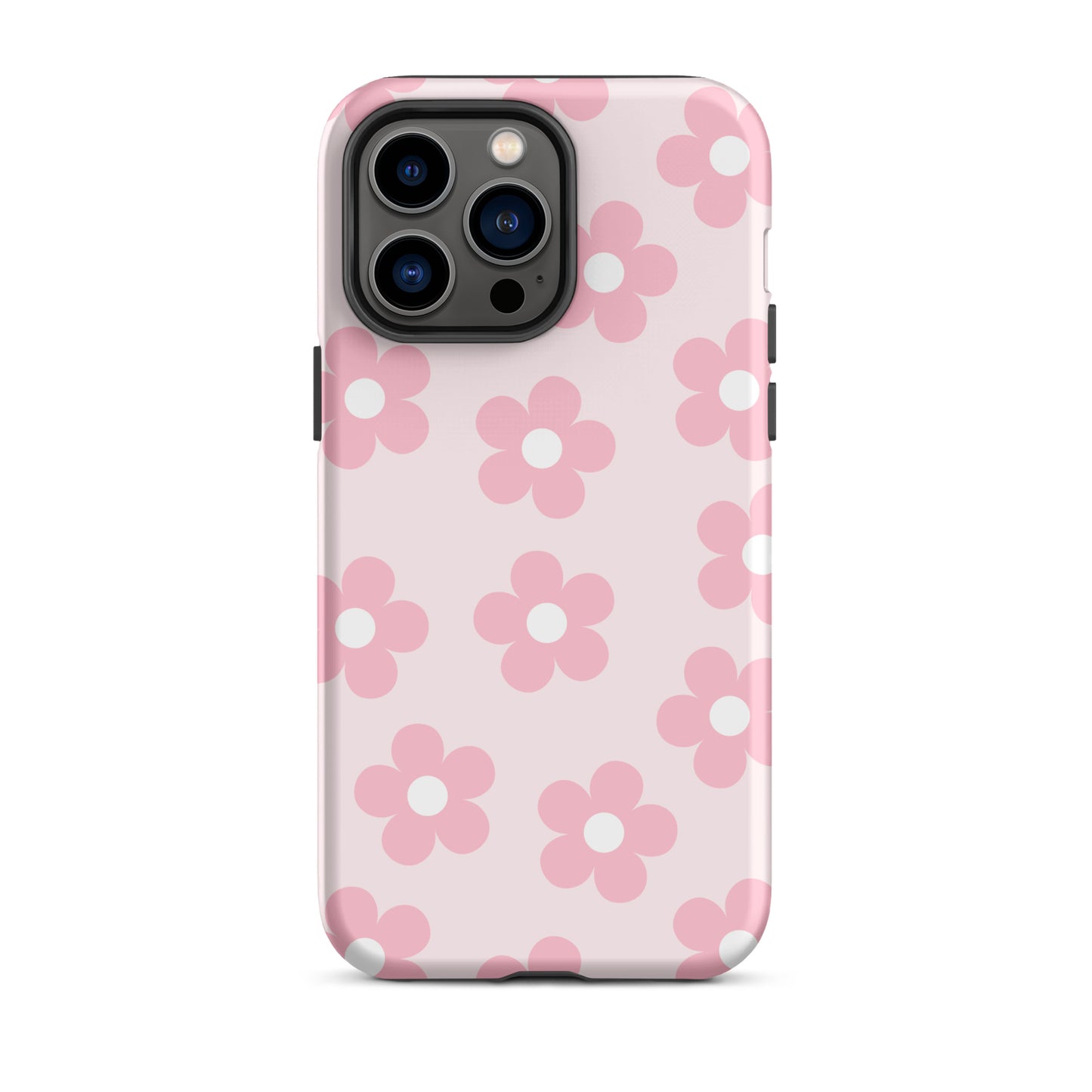 Light Pink Retro Flowers iPhone Case