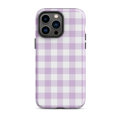 Purple Gingham iPhone Case