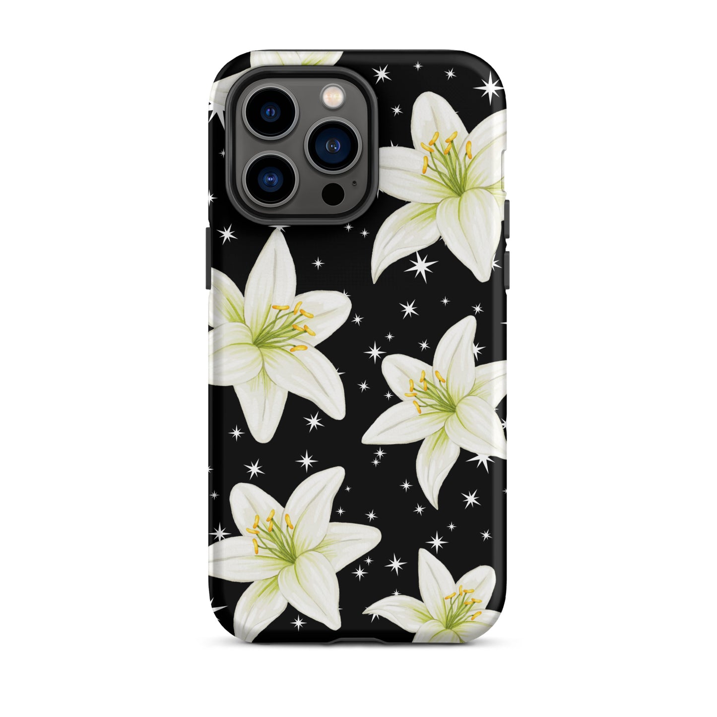 Tiger Lilies & Stars iPhone Case