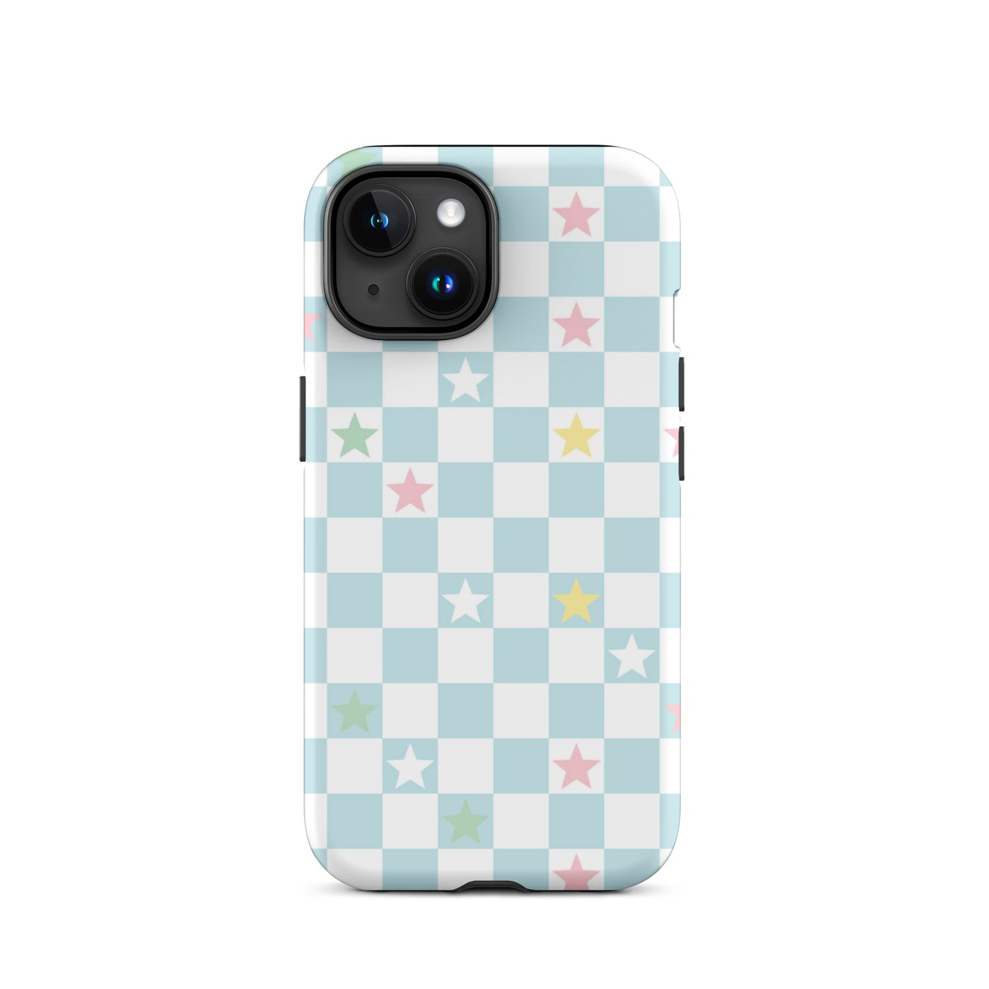 Stars Checkered iPhone Case iPhone 15 Matte