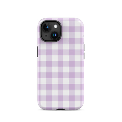 Purple Gingham iPhone Case