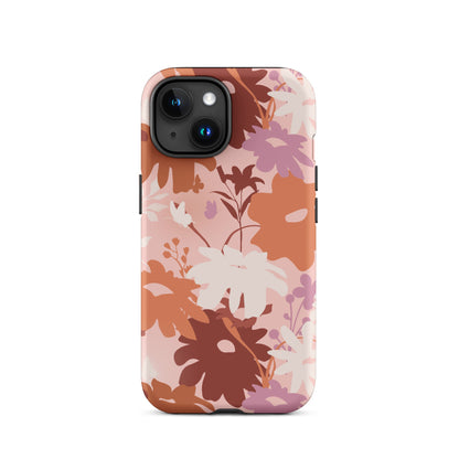 Brown Floral Fusion iPhone Case