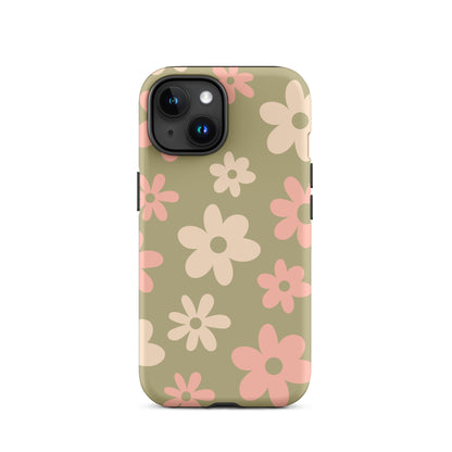 Green Flower Power iPhone Case