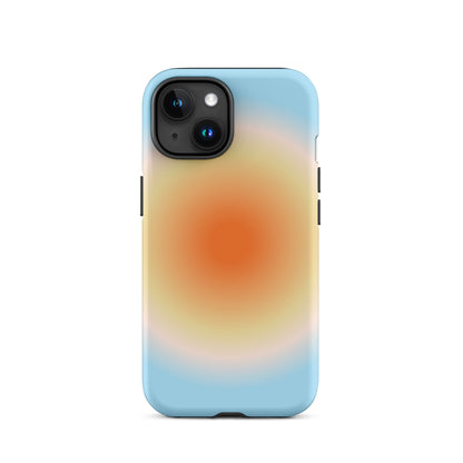 Orange & Blue Aura iPhone Case