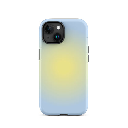 Yellow & Blue Aura iPhone Case