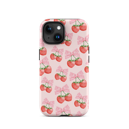 Strawberry Bows iPhone Case