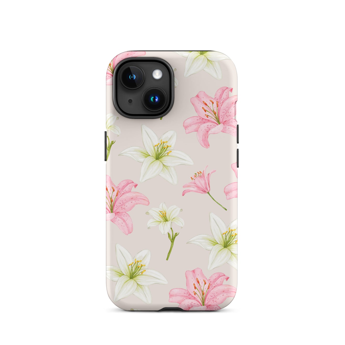 Beige Tiger Lily iPhone Case