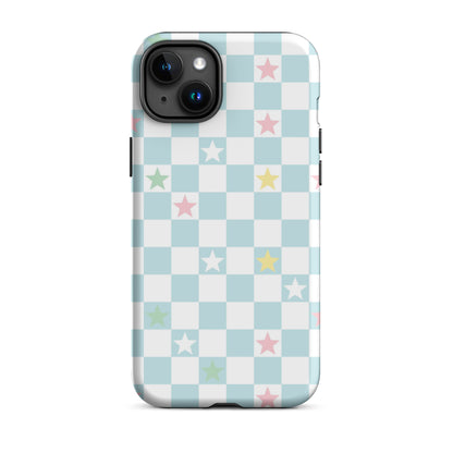 Stars Checkered iPhone Case iPhone 15 Plus Matte