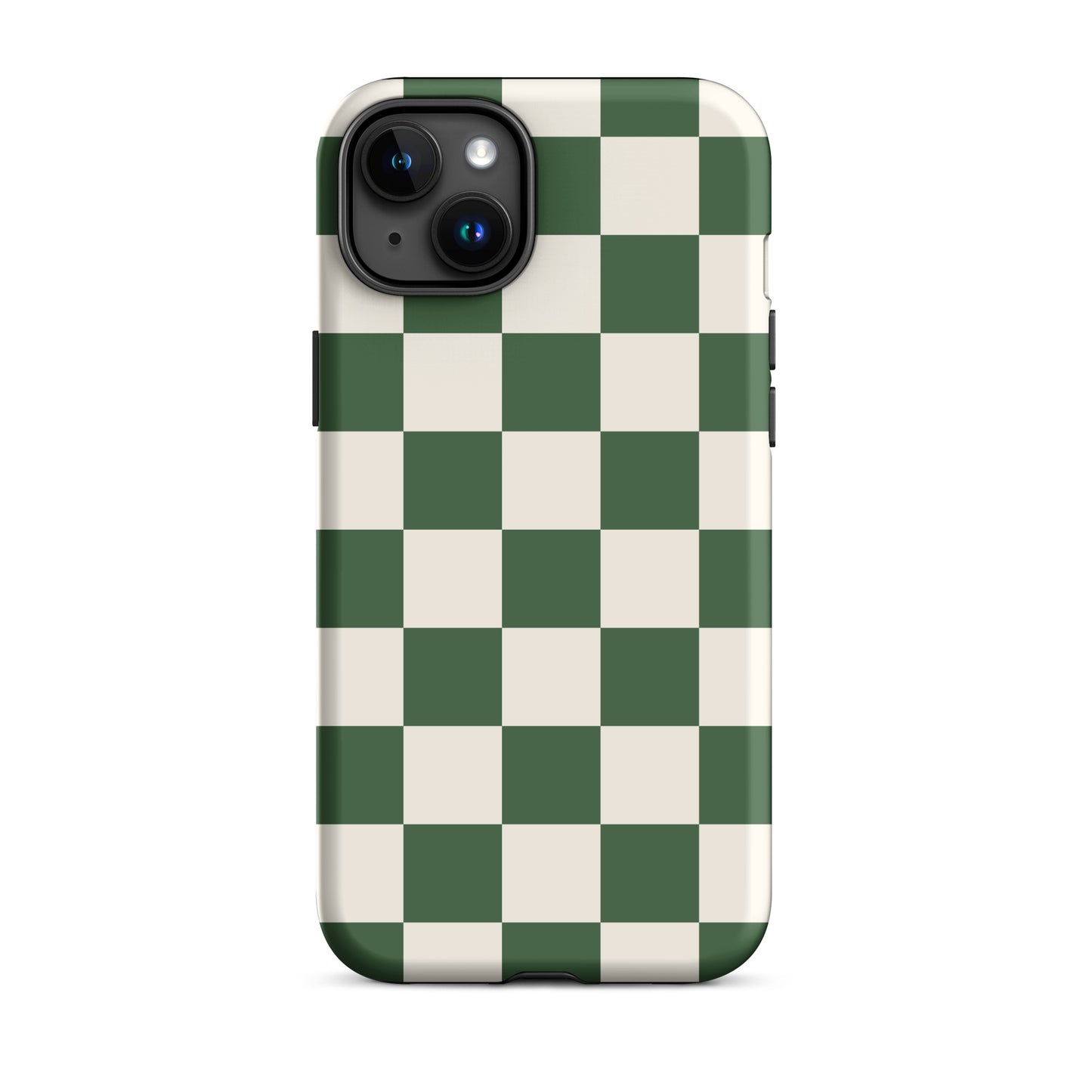 Green Checkered iPhone Case iPhone 15 Plus Matte