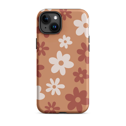 Brown Flower Power iPhone Case