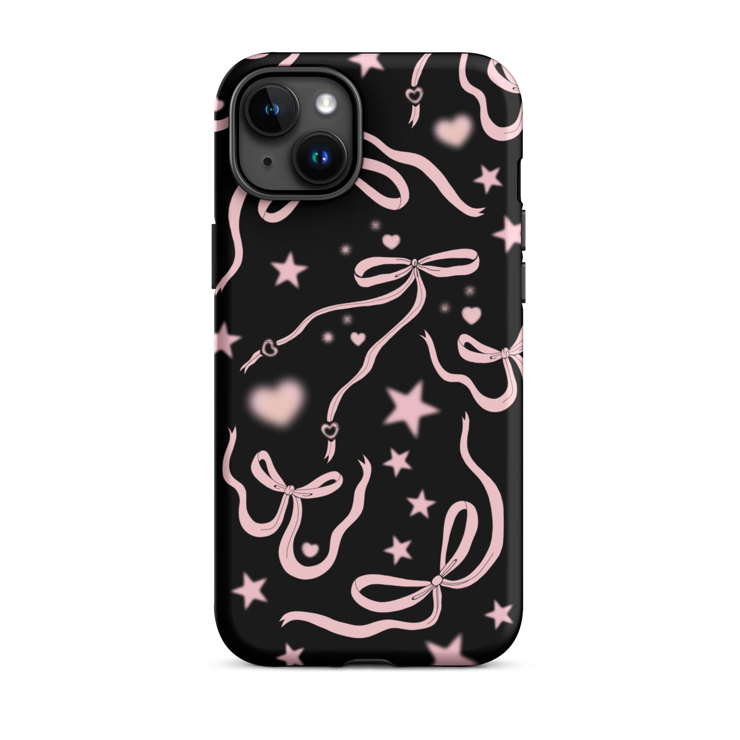 Black Cosmic Bows iPhone Case