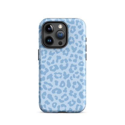 Blue Leopard iPhone Case iPhone 15 Pro Matte