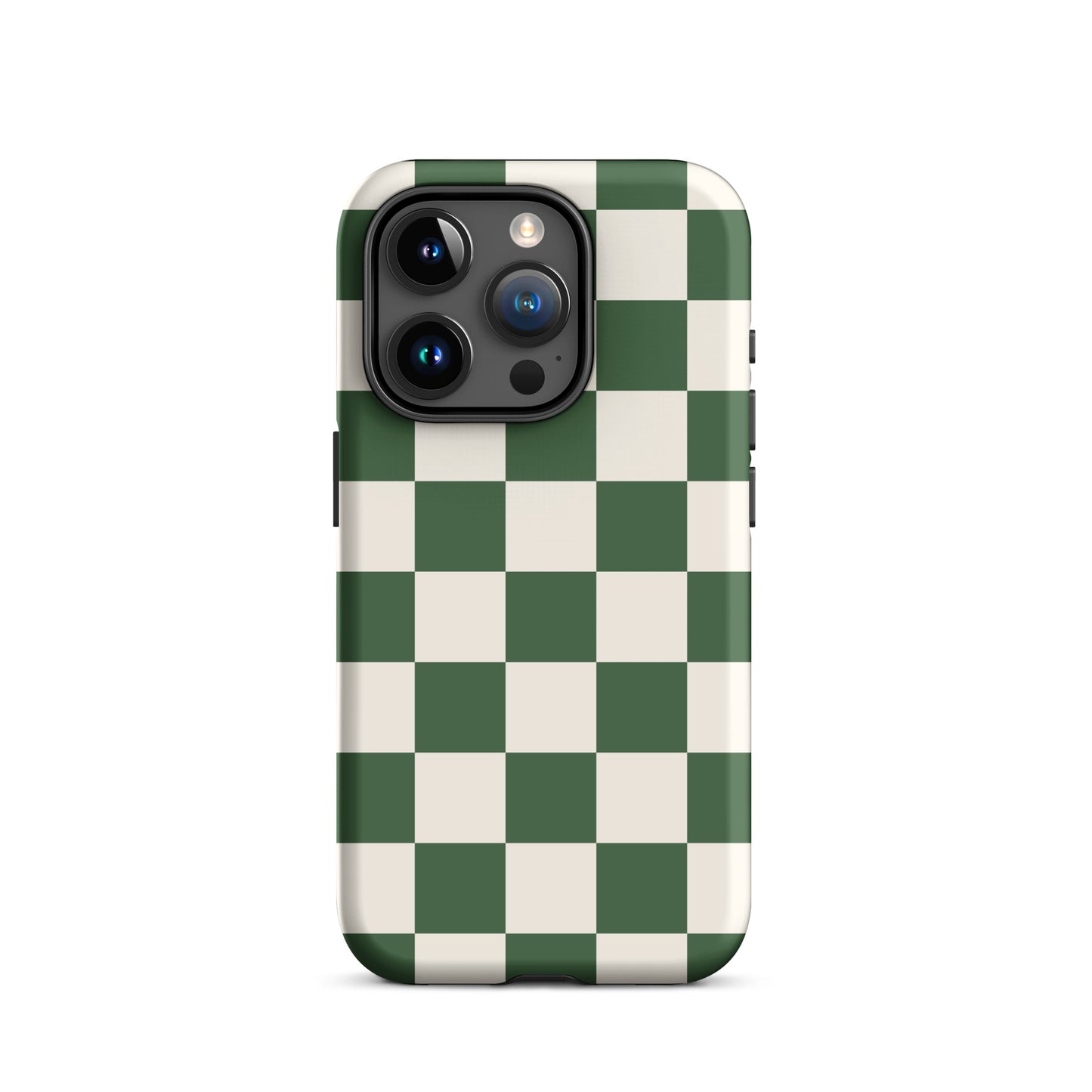 Green Checkered iPhone Case iPhone 15 Pro Matte