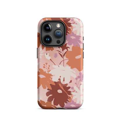 Brown Floral Fusion iPhone Case