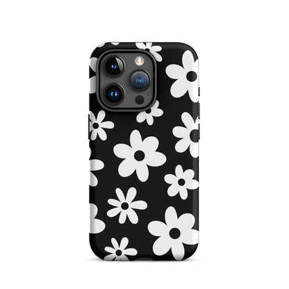 Black Flower Power iPhone Case