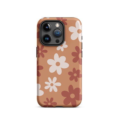 Brown Flower Power iPhone Case