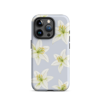 Blue Tiger Lily iPhone Case