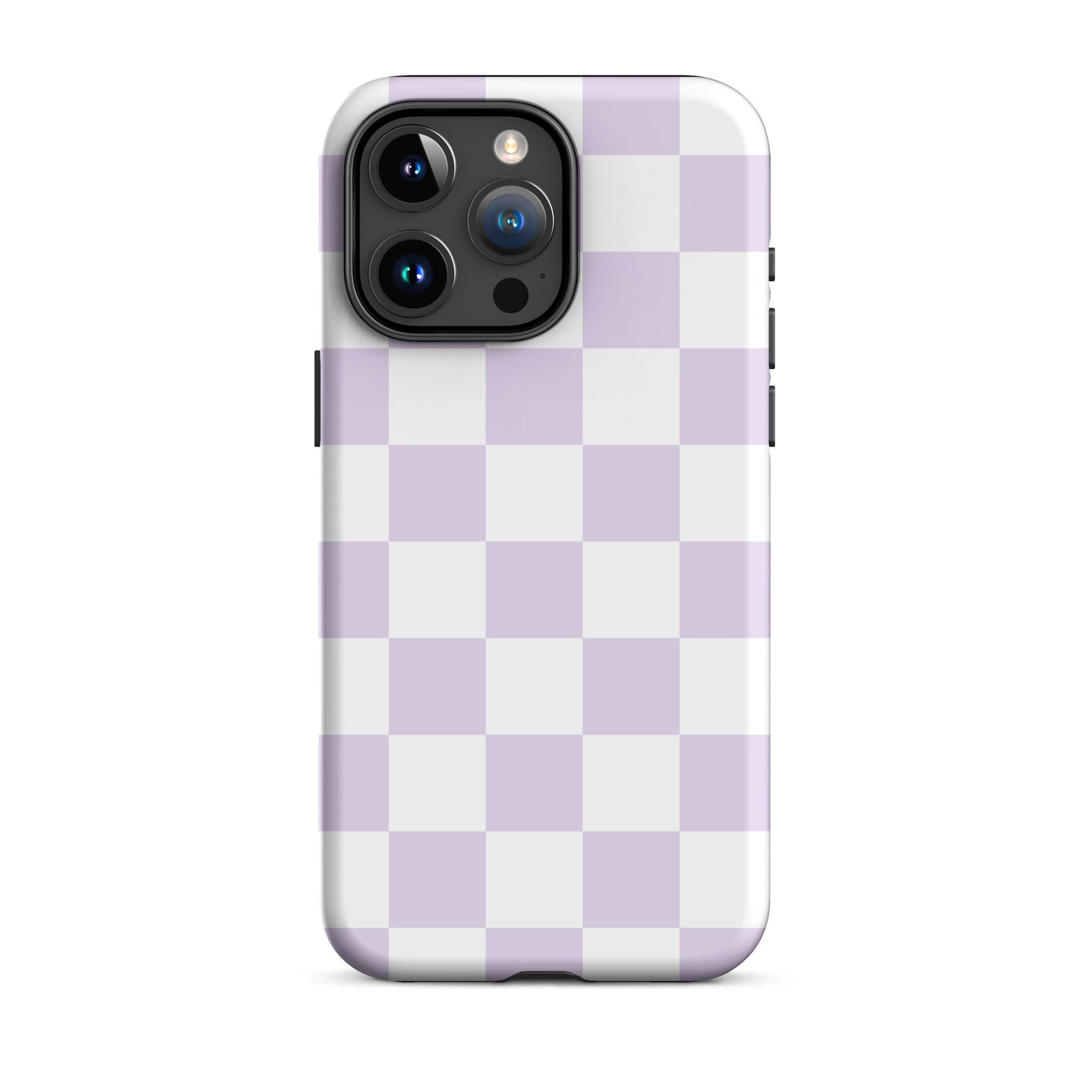 Pastel Purple Checkered iPhone Case iPhone 15 Pro Max Matte